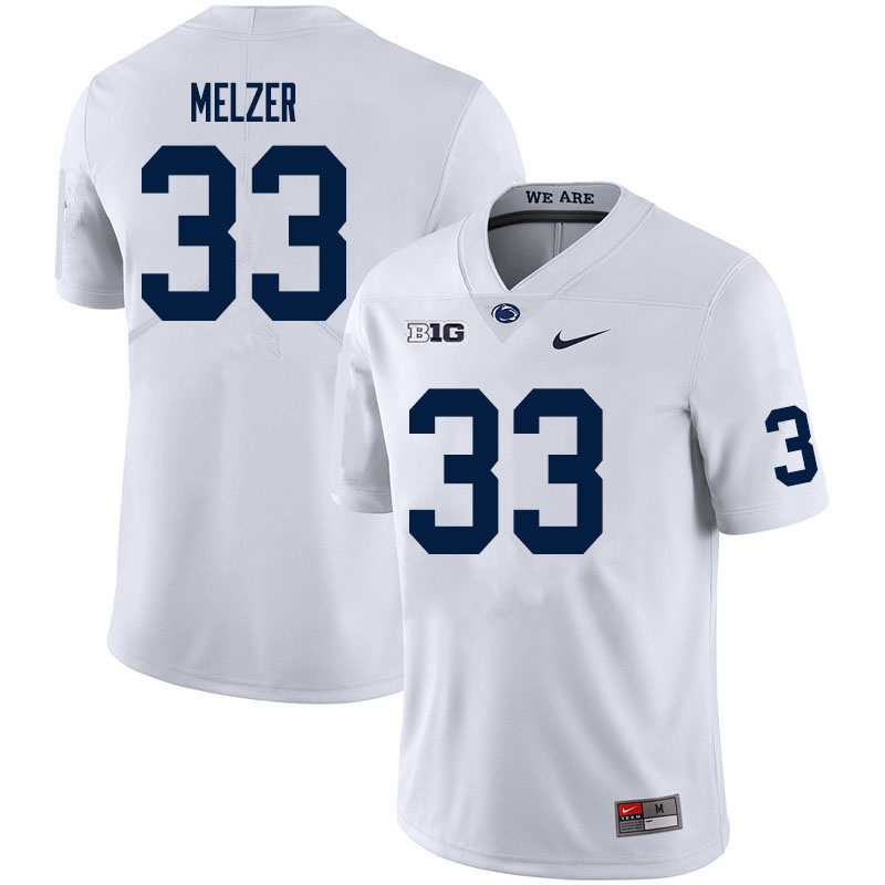 NCAA Nike Men's Penn State Nittany Lions Corey Melzer #33 College Football Authentic White Stitched Jersey ZHV6898GT